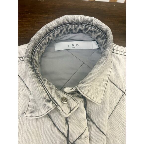 Iro Paris Womens Cotton Long Sleeve Buttoned Lined Jacket Blue Size 36 - Picture 2 of 7